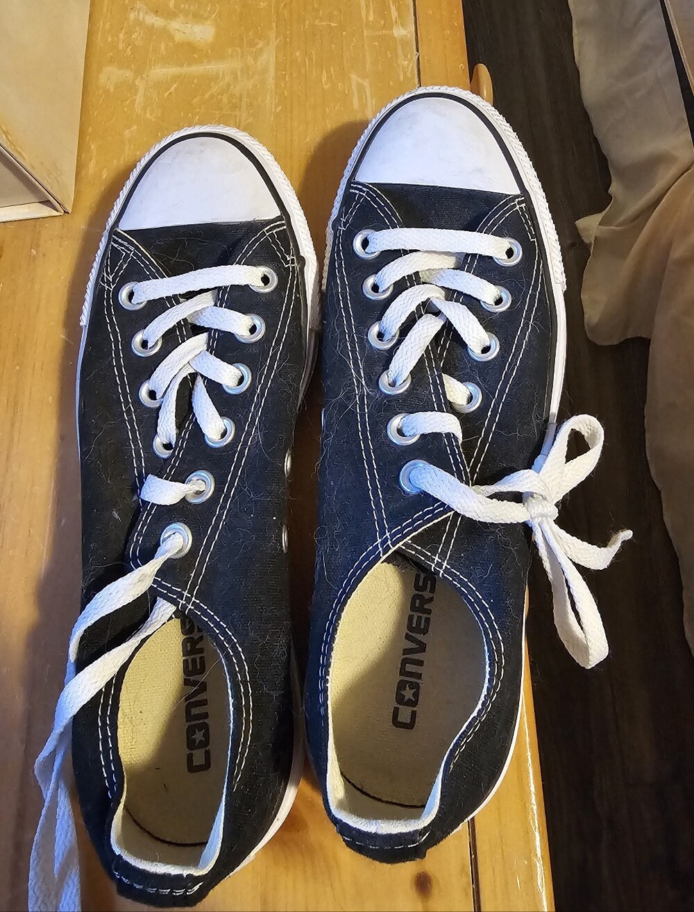 Converse Black and White Low-Top Canvas Sneakers